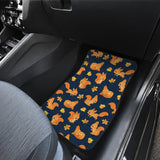 Squirrel Pattern Print Design 05 Front and Back Car Mats