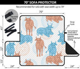 Cow Tribal Pattern Sofa Cover Protector