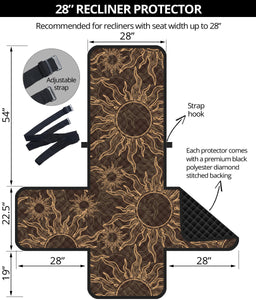 Sun Pattern Theme Recliner Cover Protector