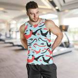 Sea Lion Pattern Theme Men Tank Top