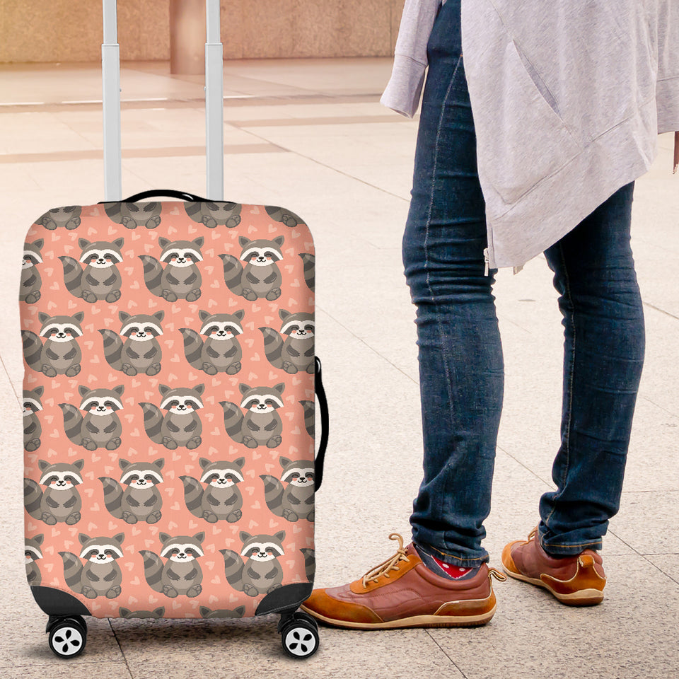 Raccoon Heart Pattern Luggage Covers