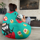 Ninja Sushi Pattern Bean Bag Cover