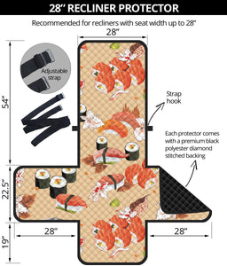 Sushi Pattern Recliner Cover Protector