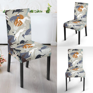 Greyhound Pattern Print Design 04 Dining Chair Slipcover