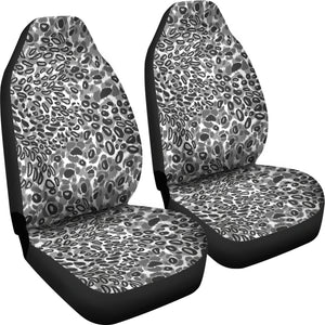 Gray Leopard Texture Pattern Universal Fit Car Seat Covers