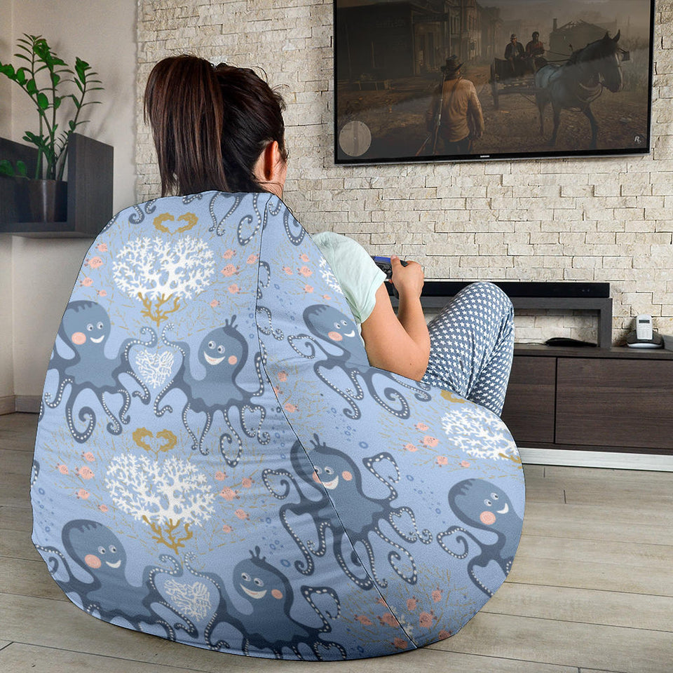 Octopus Heart Pattern Bean Bag Cover