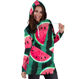 Watermelon Pattern Women Hoodie Dress