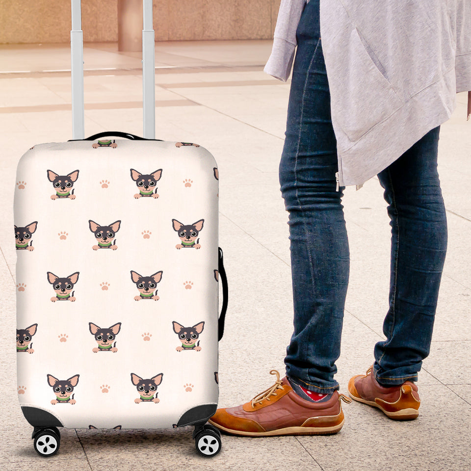 Cute Chihuahua Paw Pattern Luggage Covers