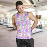 Unicorn Heart Pattern Men Tank Top