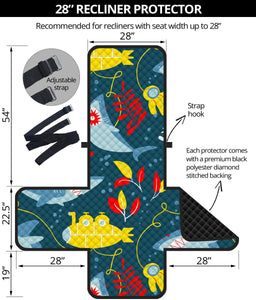 Shark Pattern Recliner Cover Protector