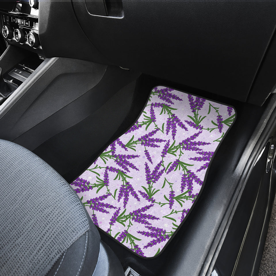 Lavender Pattern Front Car Mats