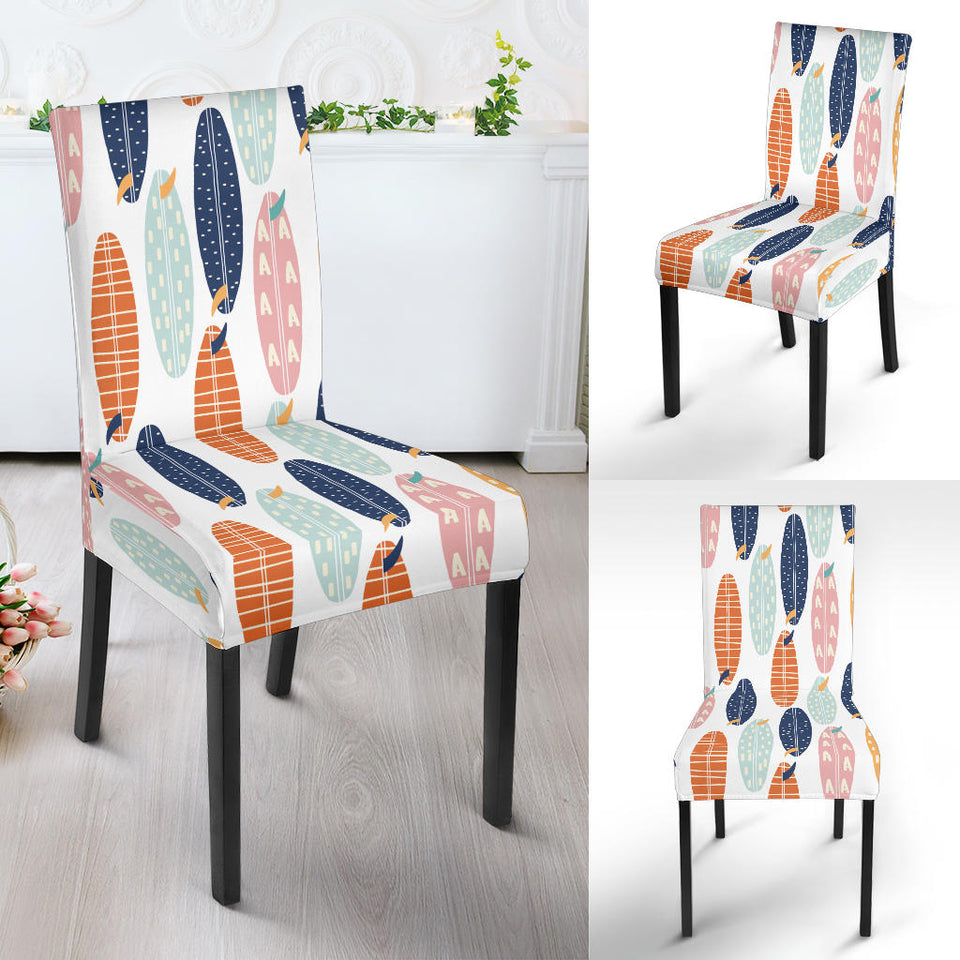 Surfboard Pattern Print Design 04 Dining Chair Slipcover