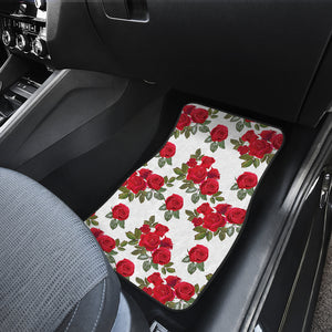 Rose Pattern Print Design 05 Front and Back Car Mats