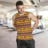 Rhino African Afro Dashiki Adinkra Kente Ethnic Motifs Men Tank Top