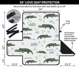 Crocodile Pattern Background Loveseat Couch Cover Protector