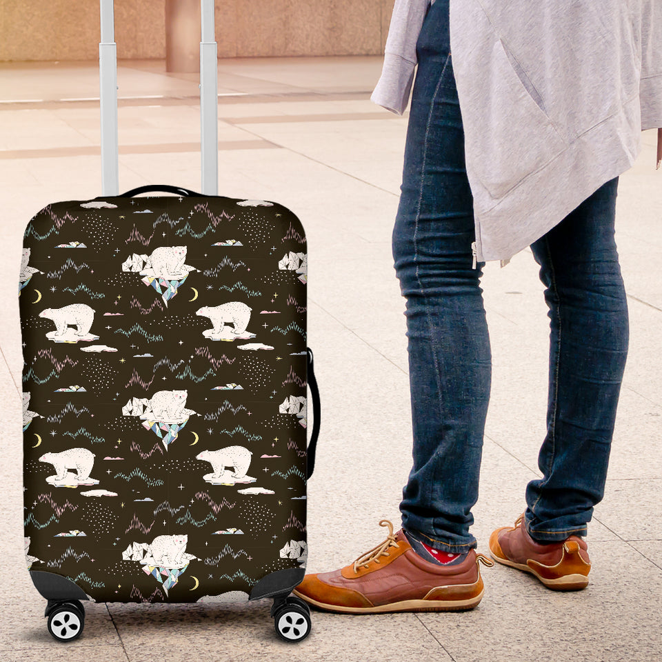 Polar Bear Pattern Background Luggage Covers