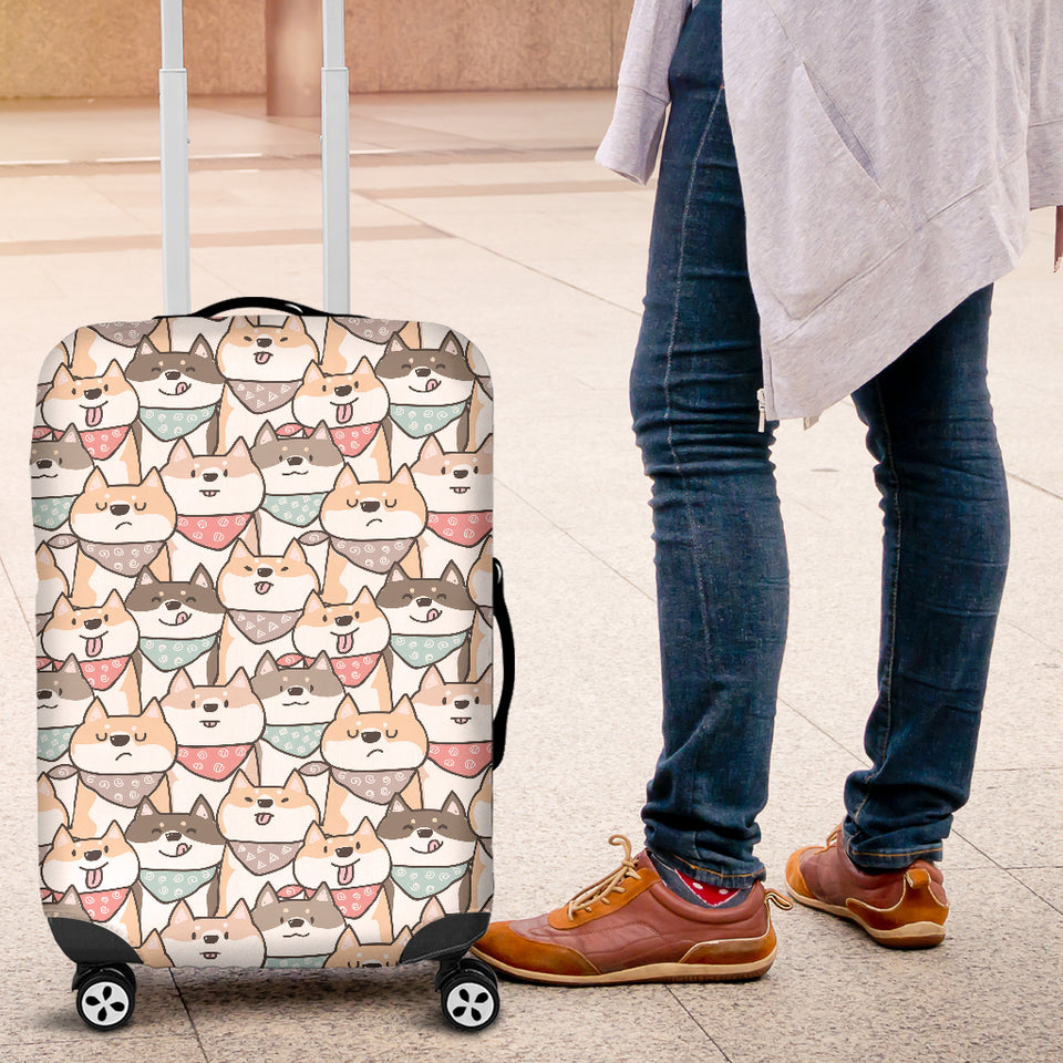 Shiba Inu Pattern Luggage Covers