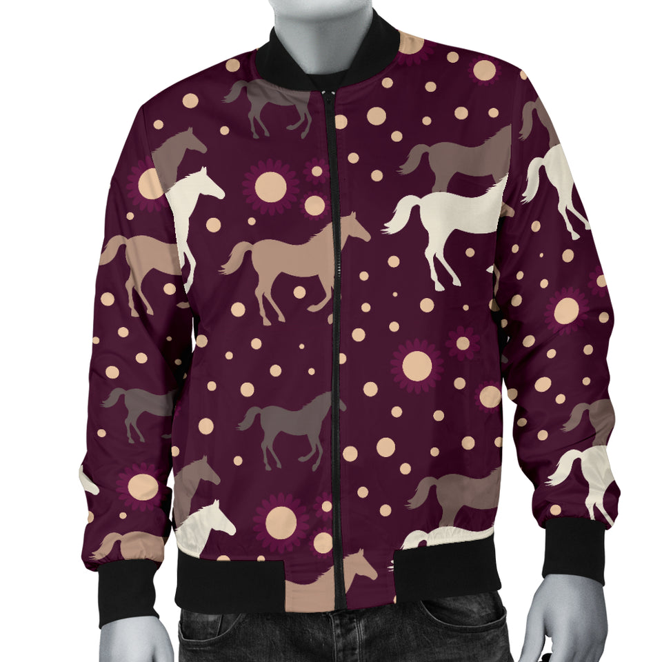 Horse Pattern Background Men Bomber Jacket