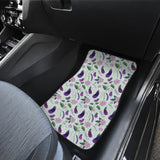 Eggplant Pattern Print Design 03 Front Car Mats