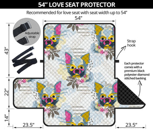 Chihuahua Pattern Loveseat Couch Cover Protector