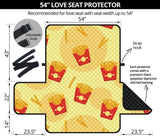 French Fries Pattern Background Loveseat Couch Cover Protector