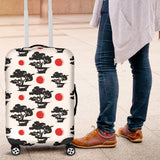 Black Bonsai Pattern Luggage Covers