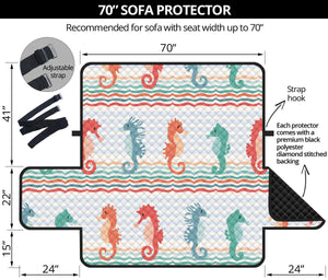 Seahorse Pattern Theme Sofa Cover Protector