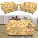 Pizza Theme Pattern Loveseat Couch Slipcover