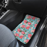 Rose Pattern Print Design 03 Front and Back Car Mats