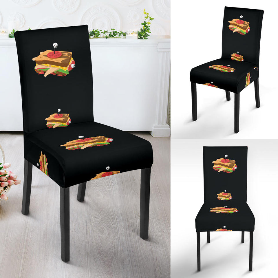 Sandwich Pattern Print Design 03 Dining Chair Slipcover