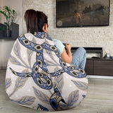 Snake Leaves Pattern Bean Bag Cover