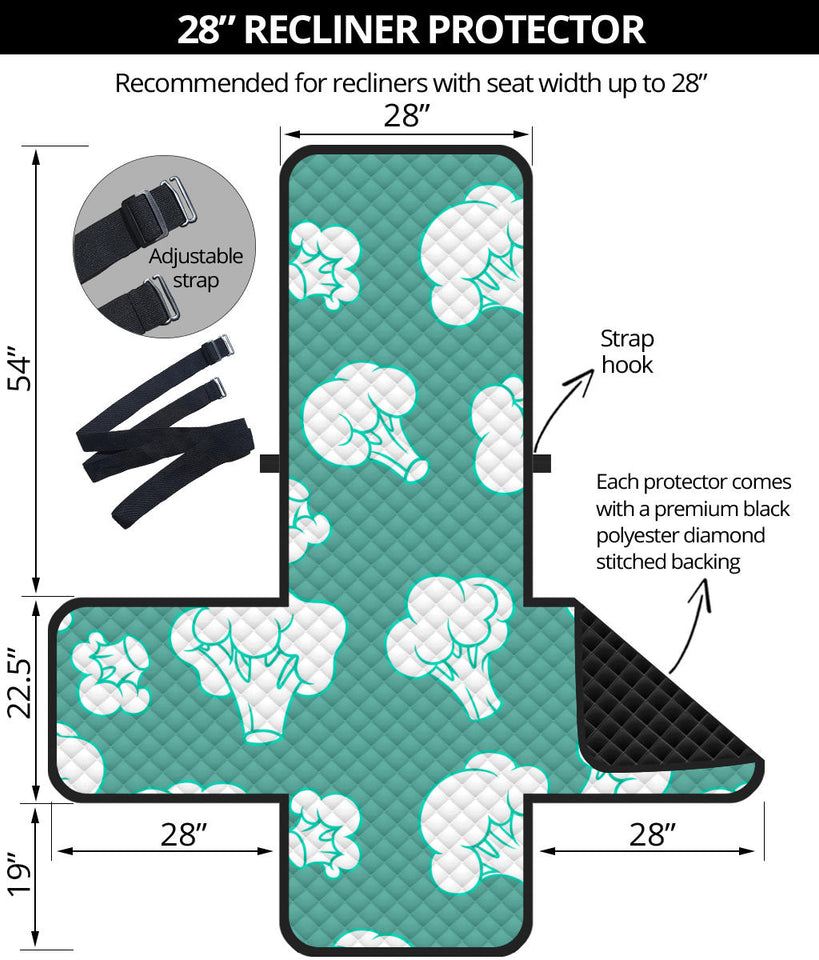 Broccoli Pattern Green background Recliner Cover Protector