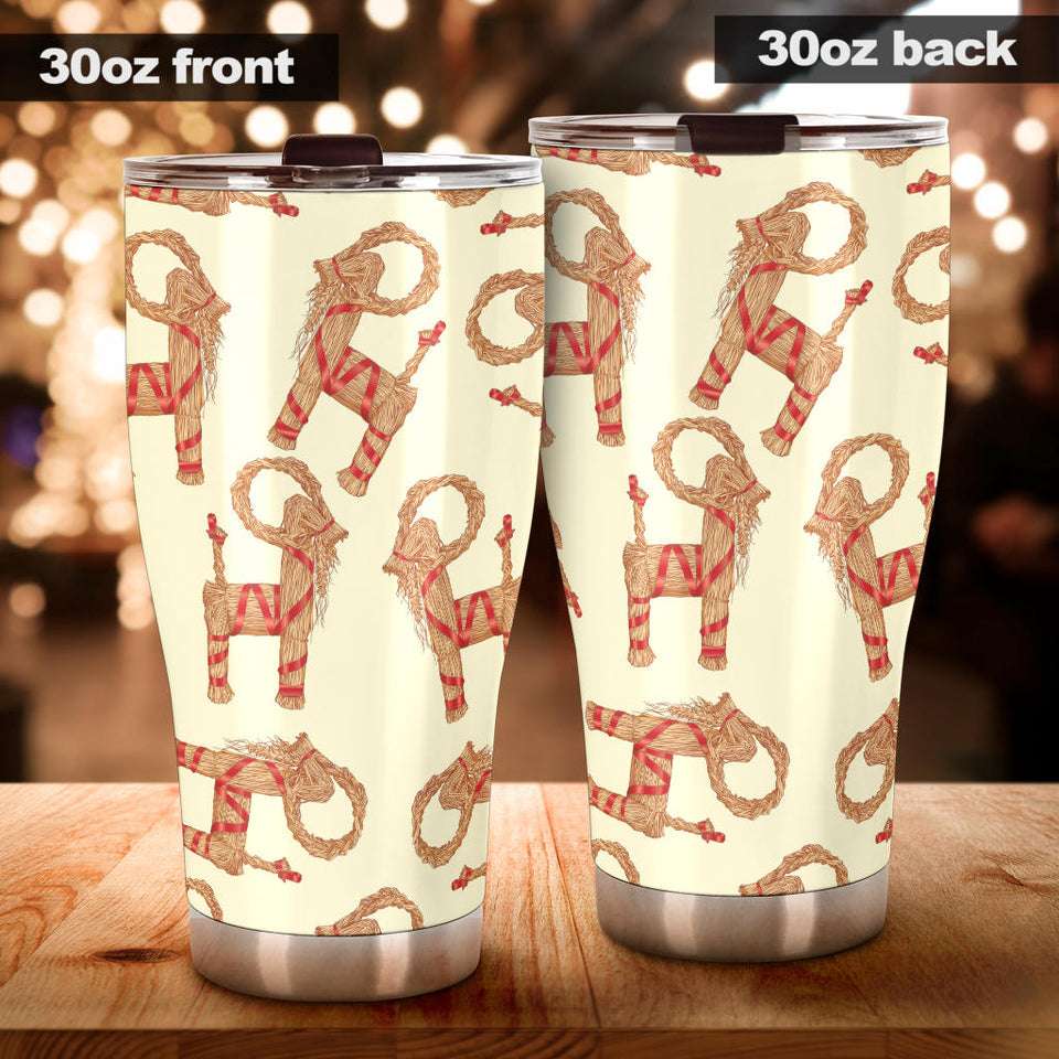 Yule Goat or Christmas goat Pattern Tumbler