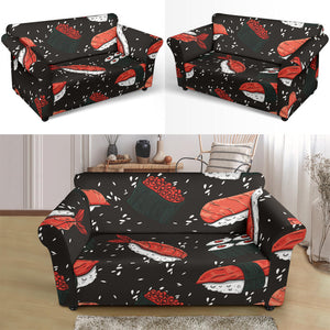 Sushi Theme Pattern Loveseat Couch Slipcover