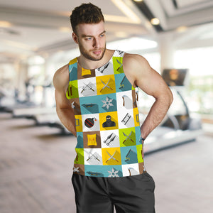 Ninja Weapon Set Pattern Men Tank Top