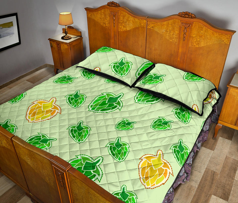 Hop Graphic Decorative Pattern Quilt Bed Set