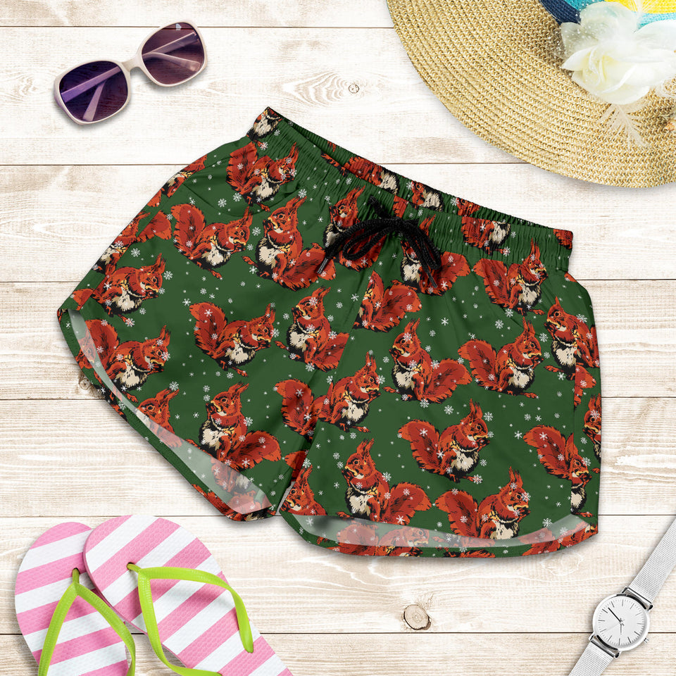 Squirrel Pattern Print Design 03 Women Shorts