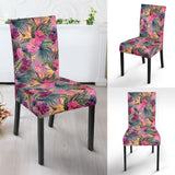 Hibiscus Pattern Print Design 03 Dining Chair Slipcover