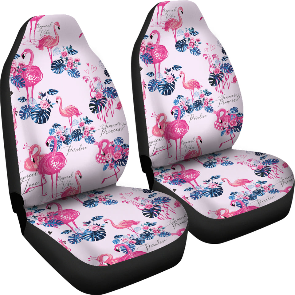 Flamingo Pink Pattern Universal Fit Car Seat Covers