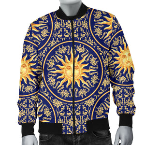 Sun Pattern Men Bomber Jacket