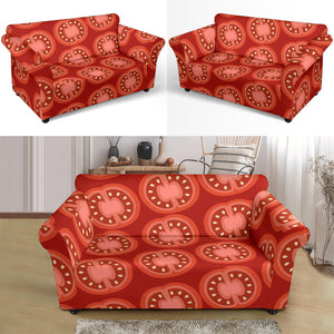 Sliced Tomato Pattern Loveseat Couch Slipcover