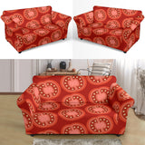 Sliced Tomato Pattern Loveseat Couch Slipcover