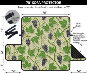 Grape Leaves Pattern Sofa Cover Protector