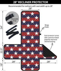 USA Star Pattern Background Recliner Cover Protector