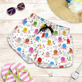 Snail Pattern Print Design 05 Women Shorts