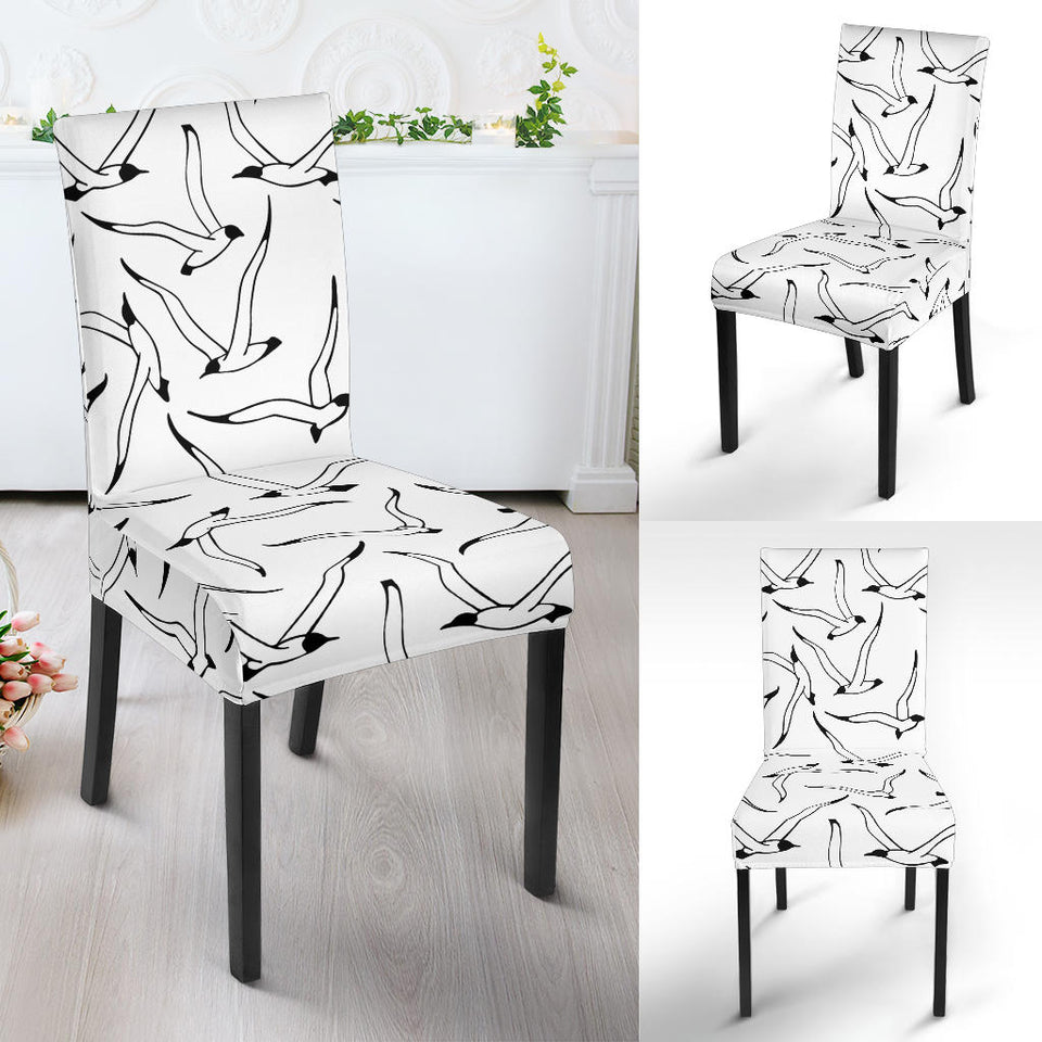 Seagull Pattern Print Design 04 Dining Chair Slipcover