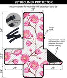 Pink Sakura Pattern Recliner Cover Protector