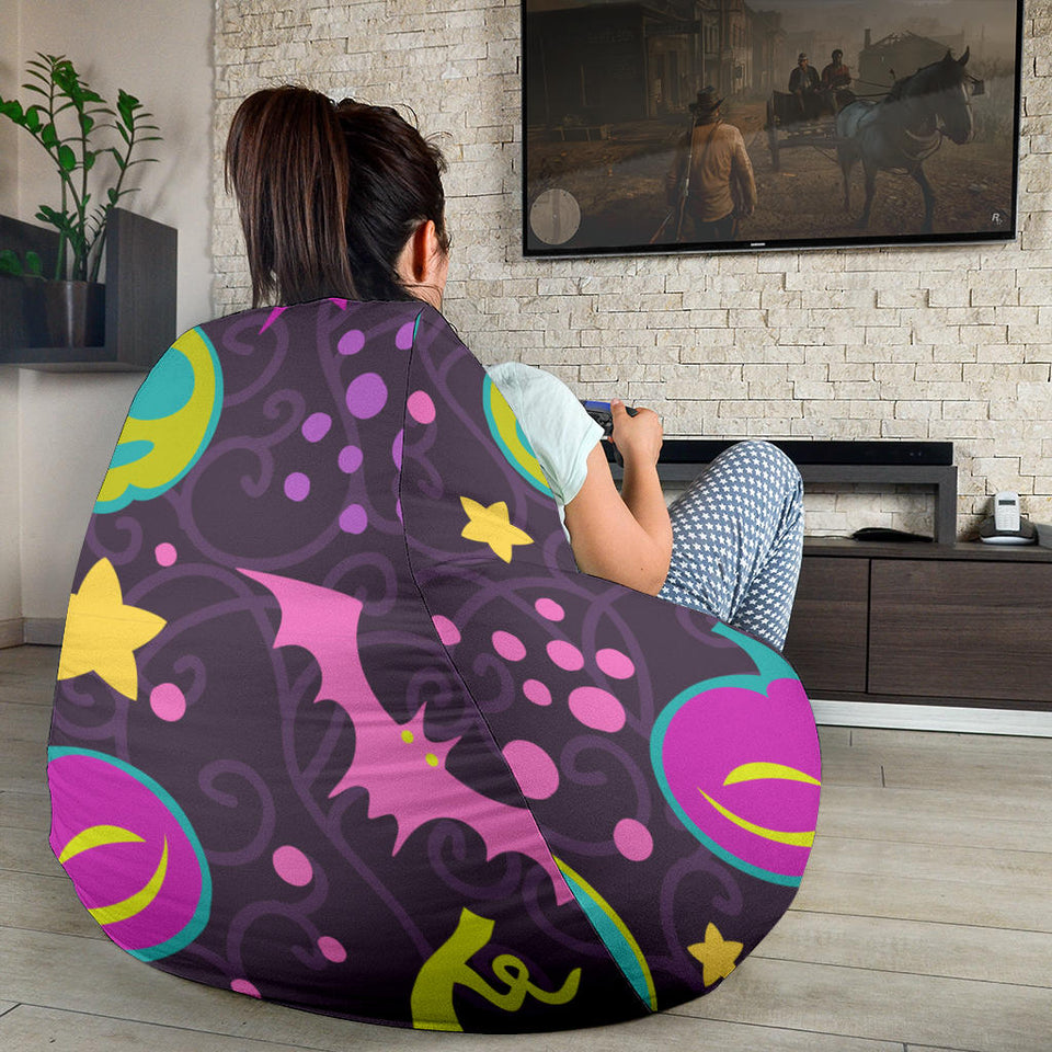 Halloween Pumpkin Bat Pattern Bean Bag Cover