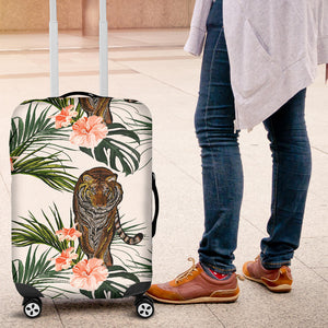 Bengal Tiger Hibicus Pattern Luggage Covers