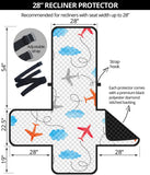 Airplane Cloud Pattern Recliner Cover Protector